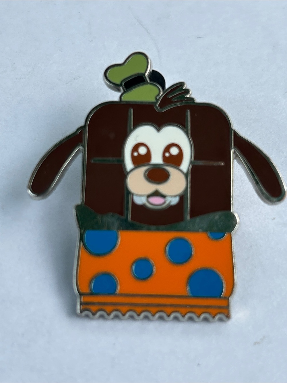 Disney Goofy Enamel Pin in Brown, Orange & Blue